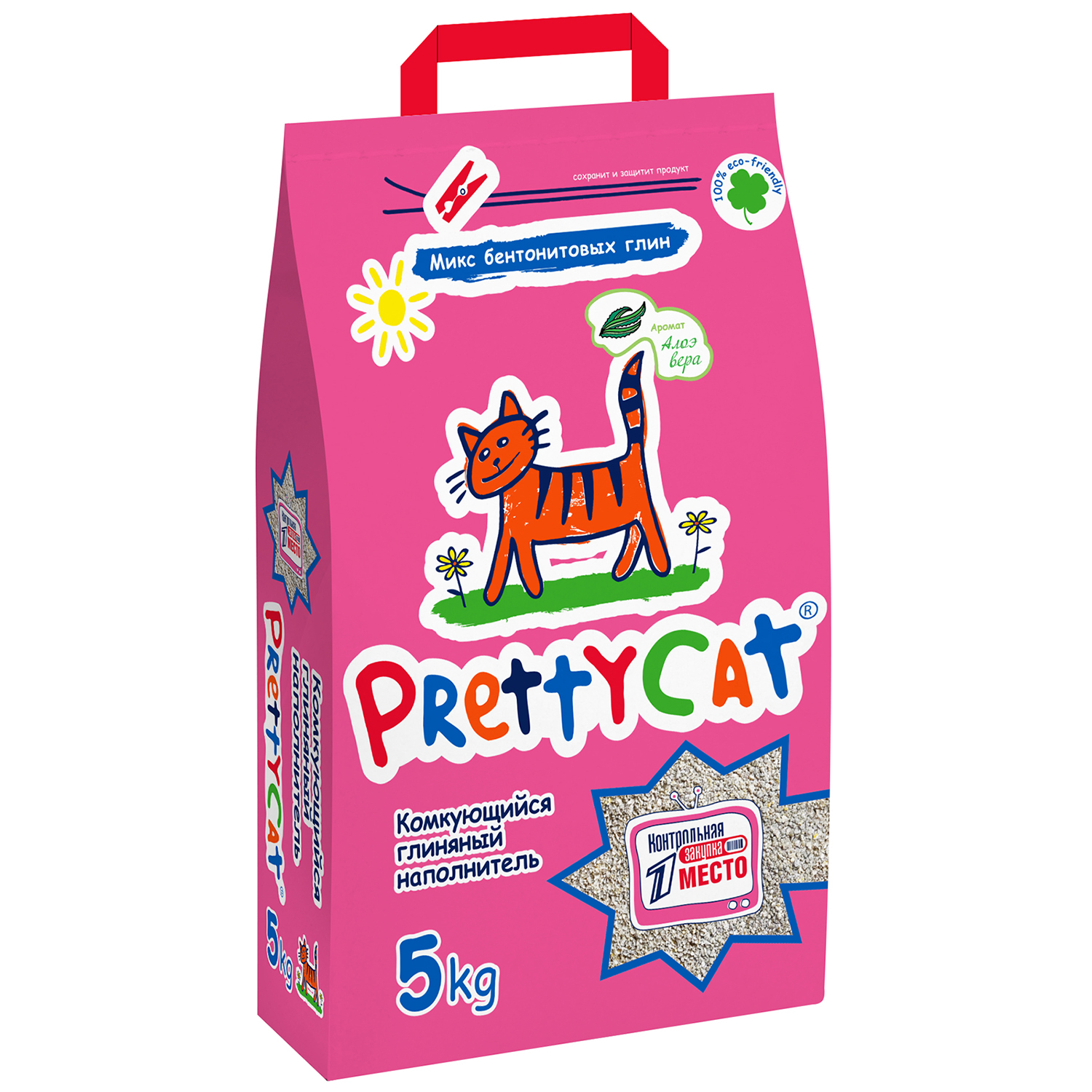 

PrettyCat наполнитель комкующийся для кошачьих туалетов "Euro Mix" 5 кг с ароматом алоэ