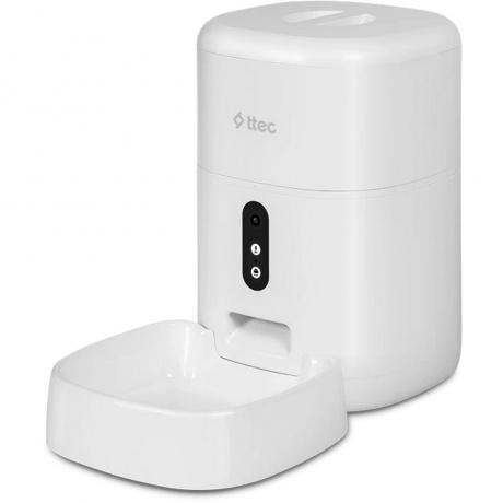 

Автоматическая умная кормушка для кошек/собак TTEC Foodi Pro Automatic Wi-Fi Smart Pet Feeder с камерой и Wi-Fi. Цвет: белый