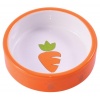 Миска для грызунов КерамикАрт керамическая, оранжевая с морковью...