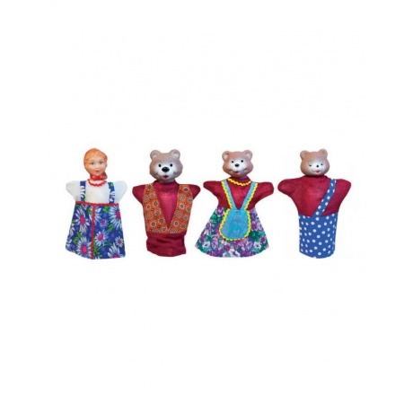 Кукольный театр &quot;Три медведя&quot; 4 персонажа в пакете Русский стиль 11064 - фото 1