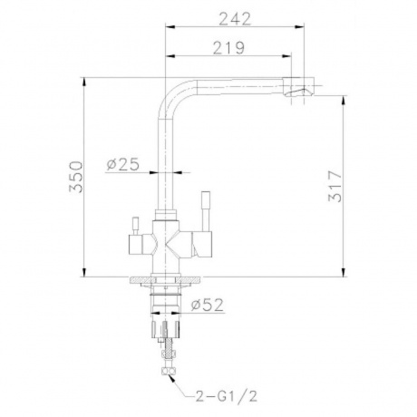 Смеситель для кухни Lemark Expert LM5060S - фото 2