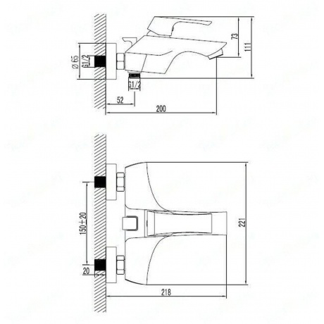 Смеситель для ванны Lemark Unit LM4502C - фото 7