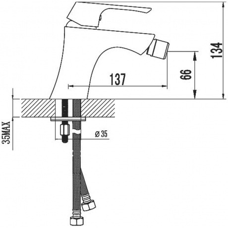Смеситель для биде Lemark Unit LM4508C - фото 3