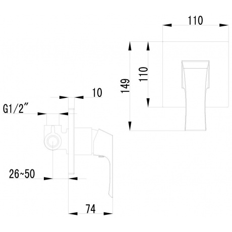 Смеситель для душа Lemark Unit LM4523C - фото 3