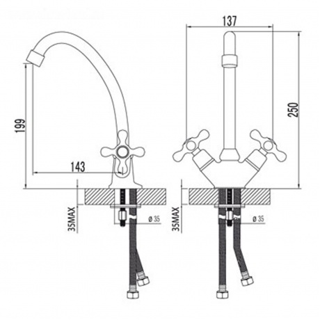 Смеситель для кухни Lemark Standard LM2104C - фото 3