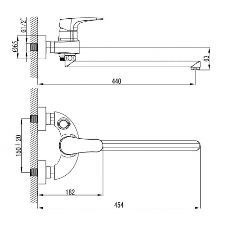 Смеситель для ванны Lemark Shift LM4317C - фото 4