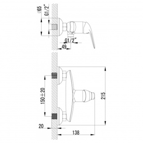 Смеситель для душа Lemark Plus Advance LM1203C - фото 5