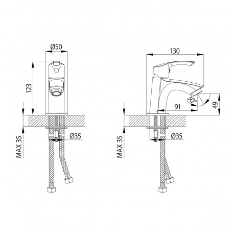 Смеситель для раковины Lemark Plus Strike LM1106C - фото 2