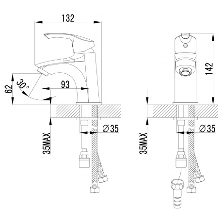 Смеситель для раковины Lemark Plus Strike LM1116C - фото 4
