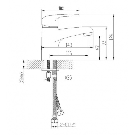Смеситель для раковины Lemark Pramen LM3306C - фото 5