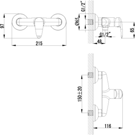 Смеситель для душа Lemark Pramen LM3318C - фото 3