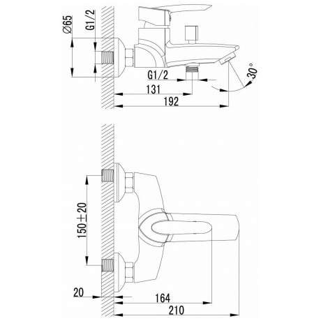 Смеситель для ванны Lemark Mars LM3502C - фото 4