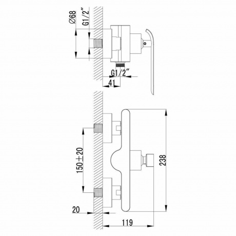 Смеситель для душа Lemark Melange LM4903CW - фото 4