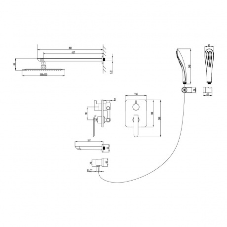 Смеситель для ванны Lemark Melange LM4922CW - фото 2