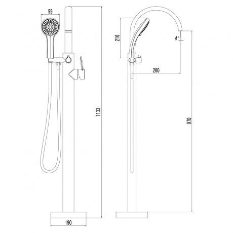 Смеситель для ванны Lemark Atlantiss LM3244C - фото 2