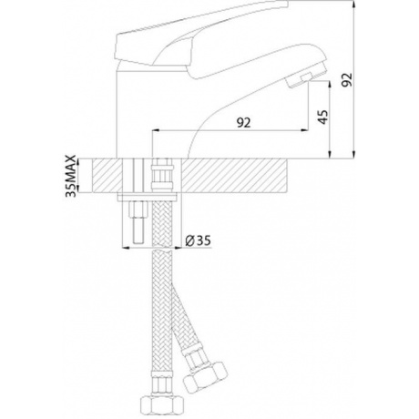 Смеситель для раковины Rossinka B35-11 - фото 4