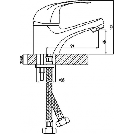 Смеситель для раковины Rossinka C40-11 - фото 3