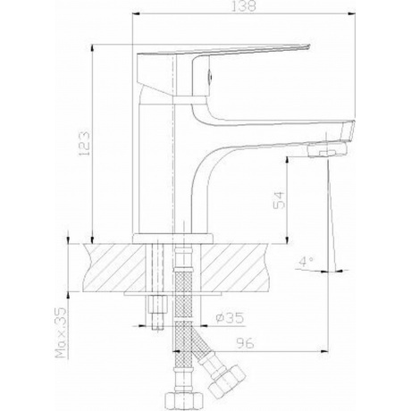 Смеситель для раковины Rossinka S35-11 - фото 2