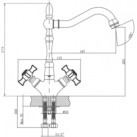 Смеситель для кухни Rossinka Z02-72 - фото 4