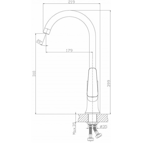 Смеситель для кухни Rossinka Z35-23U - фото 2