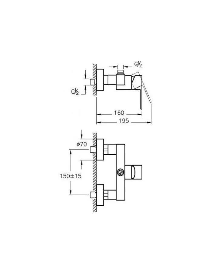 Смеситель для душа Vitra Flo S A41938EXP - фото 2