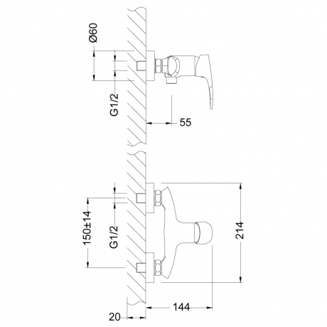 Смеситель для душа Lemark Linara LM0403C - фото 3