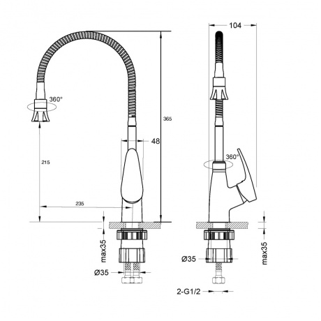 Смеситель для кухни Lemark Linara LM0413C - фото 3