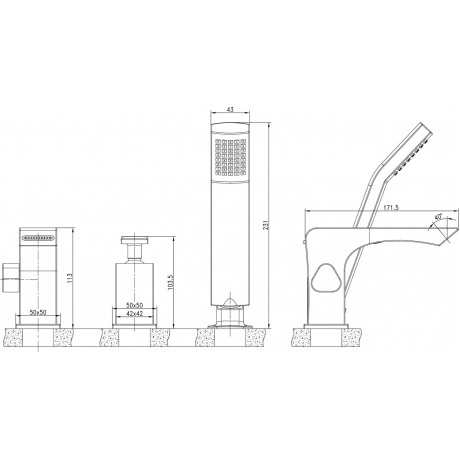 Смеситель для ванны Lemark Contest LM5845CW - фото 2