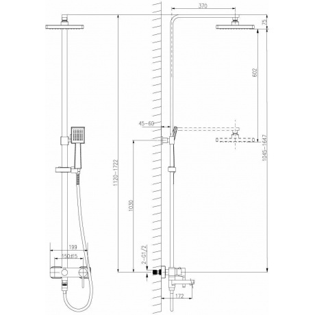 Смеситель для ванны Lemark Tropic LM7004C - фото 2