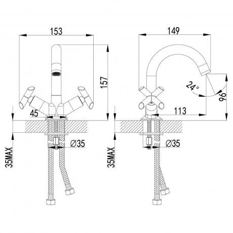 Смеситель для раковины Lemark Practica LM7507C - фото 2