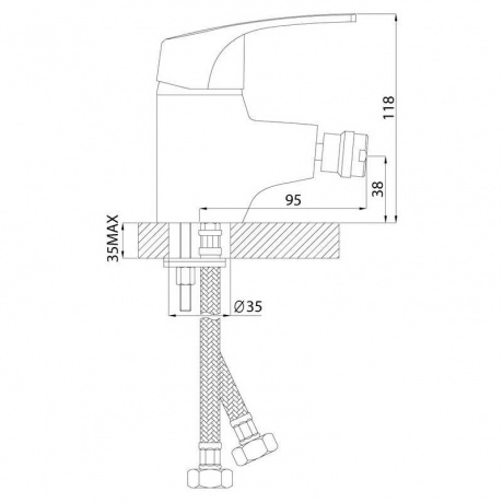 Смеситель для биде Rossinka D40-51 - фото 2