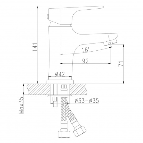 Смеситель для раковины Rossinka RS31-11 - фото 2