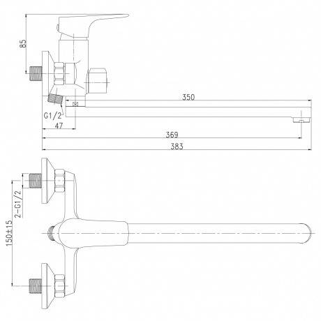 Смеситель для ванны Rossinka RS31-32 - фото 4