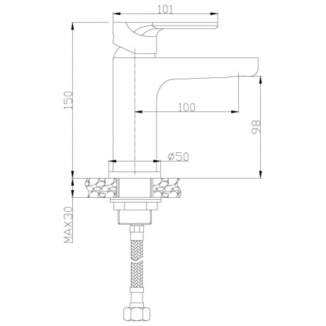 Смеситель для раковины Rossinka RS33-11U - фото 3