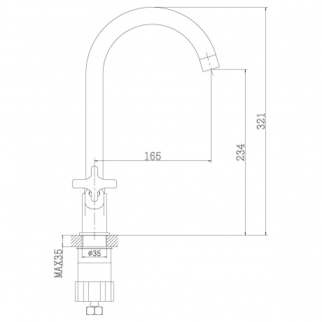 Смеситель для раковины Rossinka RS39-72U - фото 2
