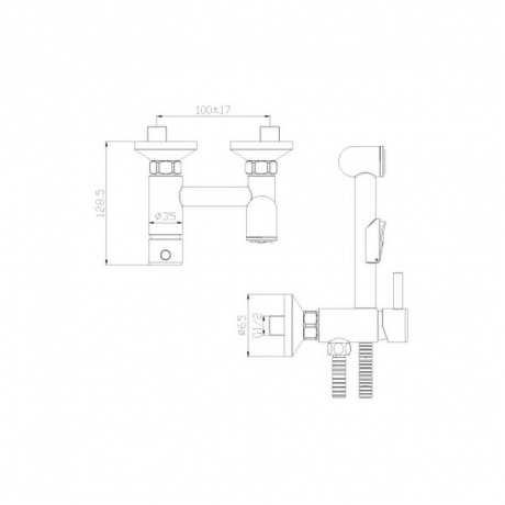 Смеситель для биде Rossinka X25-52 - фото 2