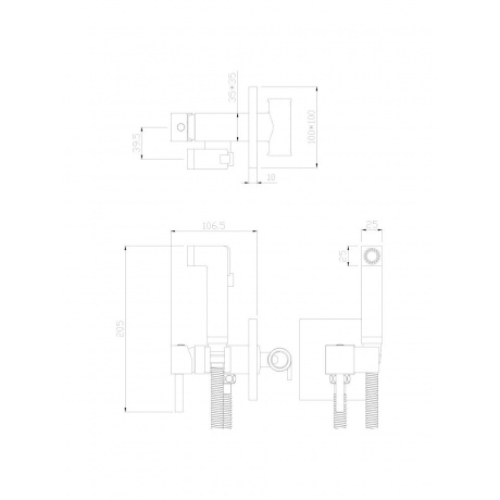 Смеситель для биде Rossinka X25-53 - фото 2