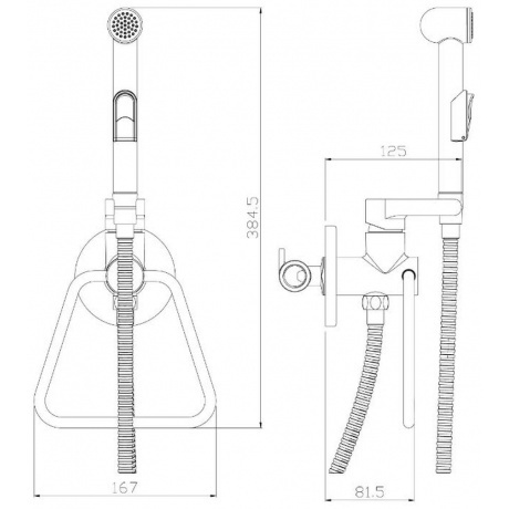 Смеситель для биде Rossinka X25-55 - фото 2