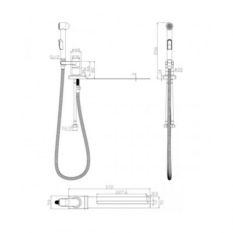 Смеситель с гигиеническим душем Rossinka X25-56 - фото 2