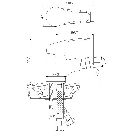 Смеситель для биде Rossinka Y35-51 - фото 3