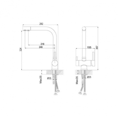 Смеситель для кухни Rossinka Z40-25 - фото 2