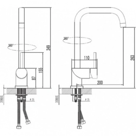 Смеситель для кухни Esko K5