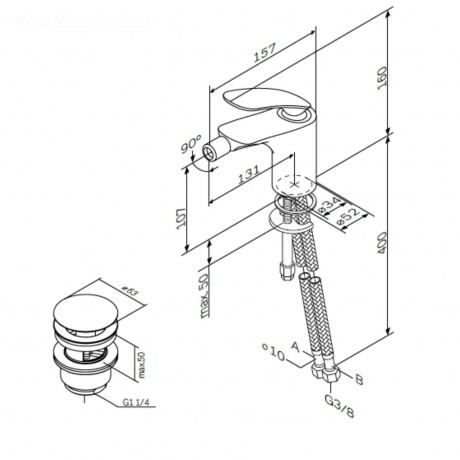 Смеситель для биде AM.PM Sensation F3083164 хром - фото 6