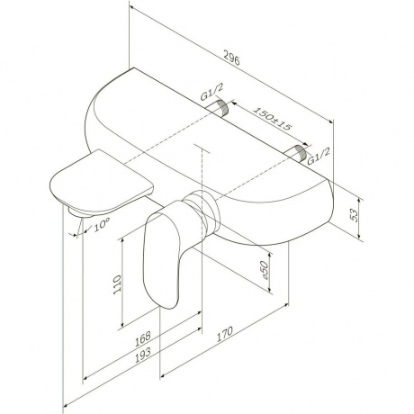 Смеситель для ванны и душа AM.PM Sensation F3010000 - фото 2