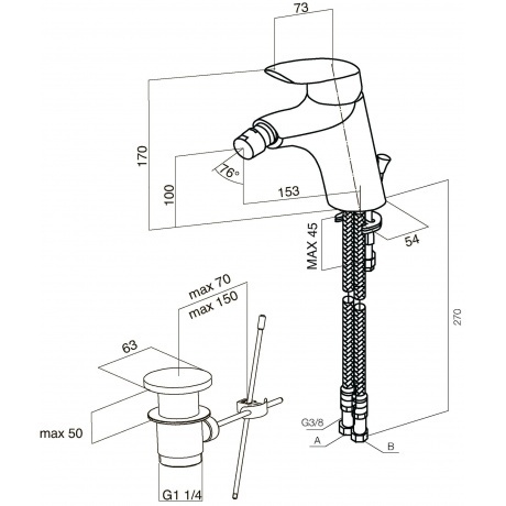 Смеситель для биде AM.PM Bliss L F5383132 - фото 7