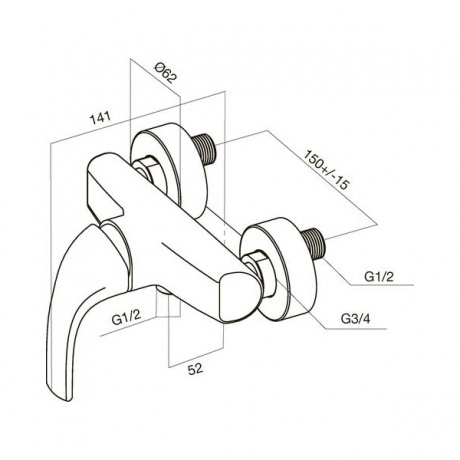 Смеситель для душа AM.PM Sense F7520032 хром - фото 2
