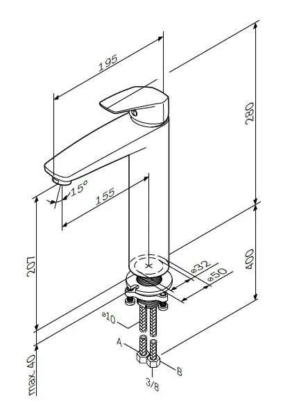 Смеситель для раковины AM.PM Gem F9092000 - фото 7