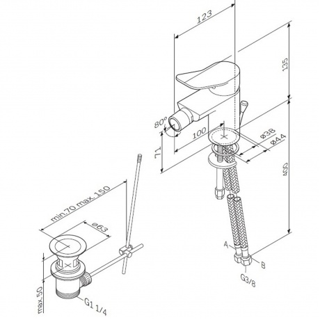 Смеситель для биде AM.PM X-Joy F85A83100 хром - фото 7