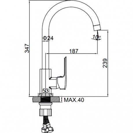 Смеситель для кухни Ledeme L4058 - фото 2