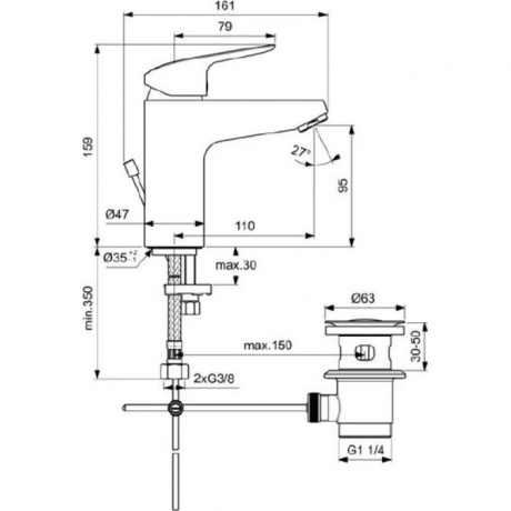 Смеситель для раковины Ideal Standard B1712AA - фото 2